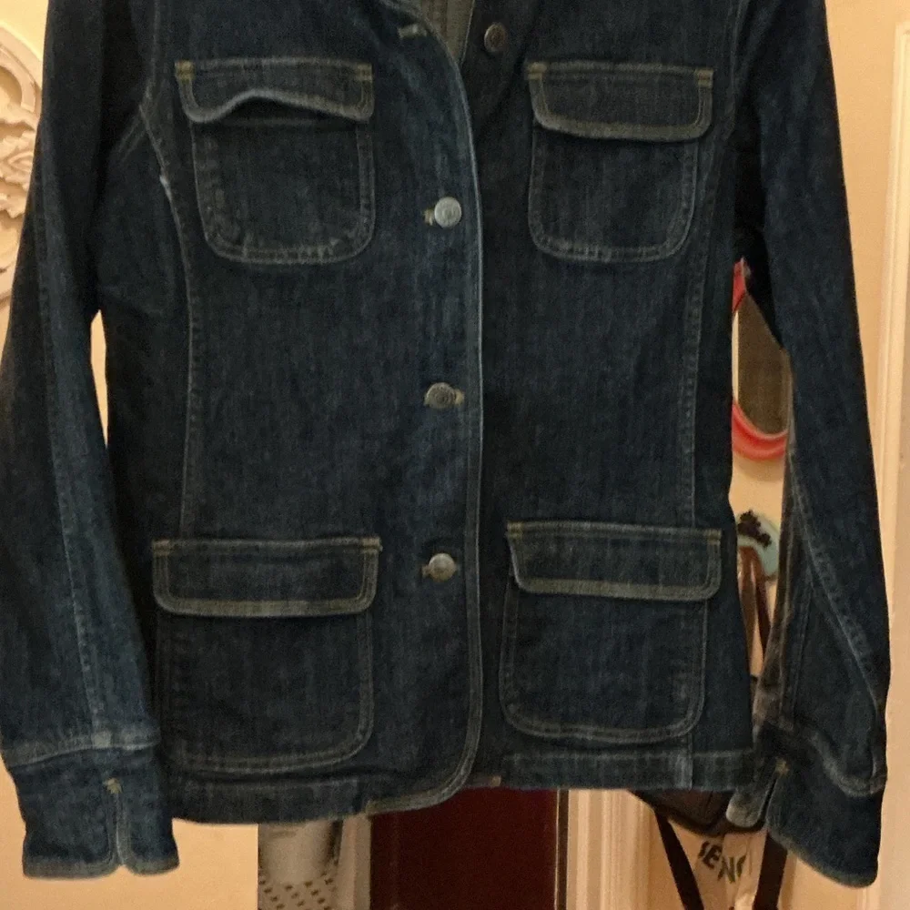 Eddie Bauer Dark Blue Denim Jacket - Picture 3 of 6